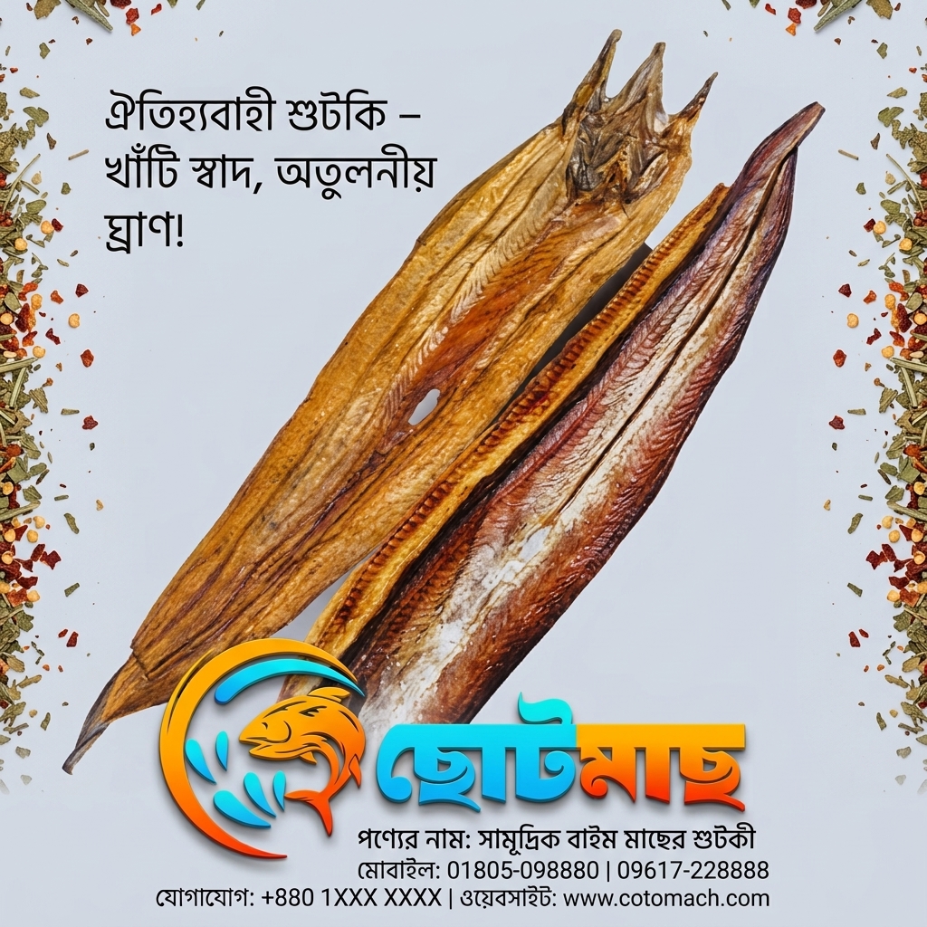 সামূদ্রিক বাইম মাছের শুটকী -১ কেজি